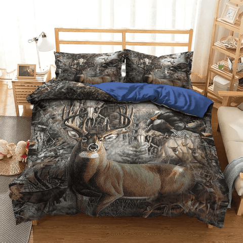 Maxcorners Deer Lover Hunting Bedding Set