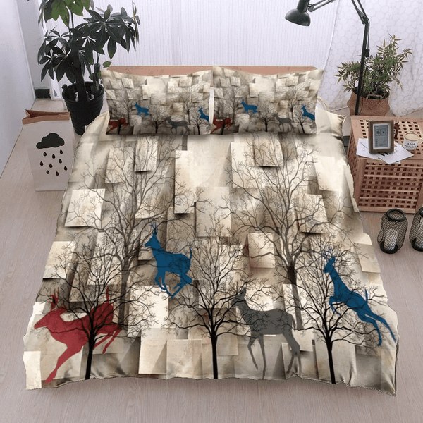 Maxcorners Deer All Over Printed Bedding Set