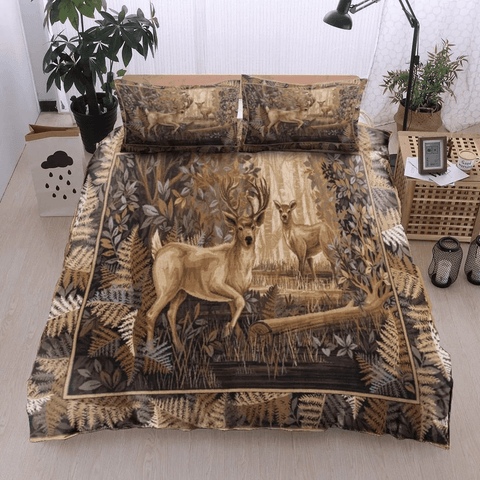 Maxcorners Deer All Over Printed Bedding Set