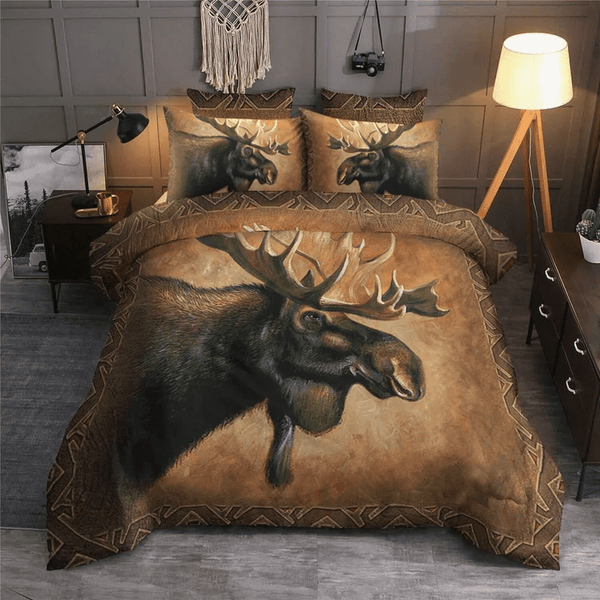 Maxcorners Moose Hunting All Over Printed Bedding Set