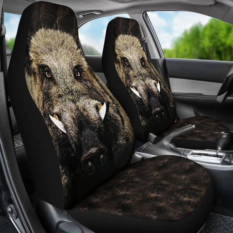 Maxcorners Wild Boar Hunting Car Seat Covers