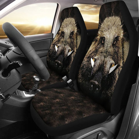 Maxcorners Wild Boar Hunting Car Seat Covers