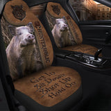 Maxcorners Wild Boar Hunter Holic Hold On Funny Car Seat Covers