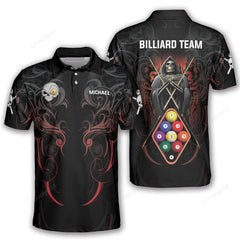 Maxcorners Tribal Skull Custom 9 Ball Billiard 3D Shirt