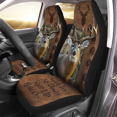 Maxcorners Deer Hunting Hold On Car Seat Covers