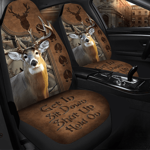 Maxcorners Deer Hunting Hold On Car Seat Covers