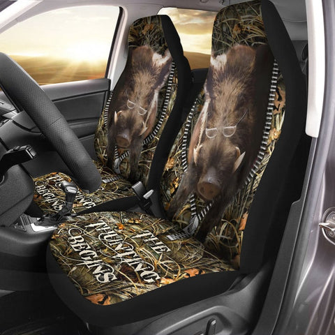 Maxcorners Wild Boar The Hunting Begins Hold on Funny Car Seat Covers