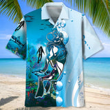 Maxcorners Scuba Diving Discovery Ocean Colorful Hawaiian Shirt