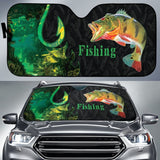 Maxcorners Largemouth Bass Fishing Hook Car Auto Sun Shades