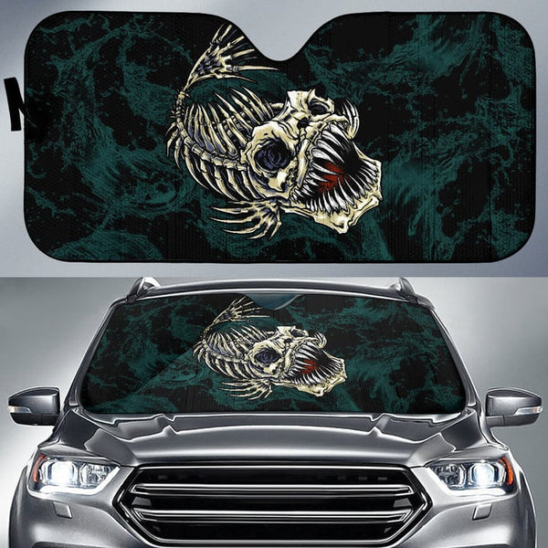 Maxcorners Fish Bone Fishing Wave Effect Car Auto Sun Shades