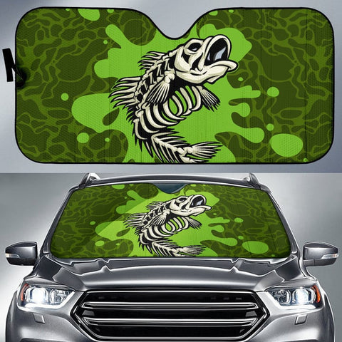 Maxcorners Fish Bone Poison Fishing Car Auto Sun Shade