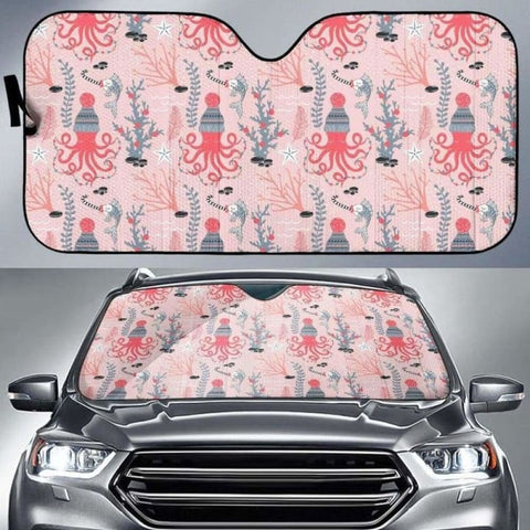 Maxcorners Octopus Winter Hat Garland Fish Candy Seaweed Coral Starfish Car Auto Sun Shade