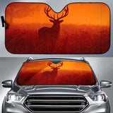 Maxcorners Reindeer Silhouette Foggy Car Sun Shade