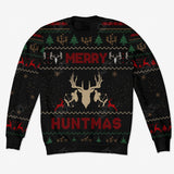 Maxcorners Merry Huntmas Deer Hunting Christmas Custom Name Shirt 3D All Over Printed Clothes