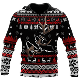 Maxcorners Deer Hunting Christmas Shirt 3D All Over Printed Clothes