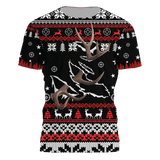 Maxcorners Deer Hunting Christmas Shirt 3D All Over Printed Clothes