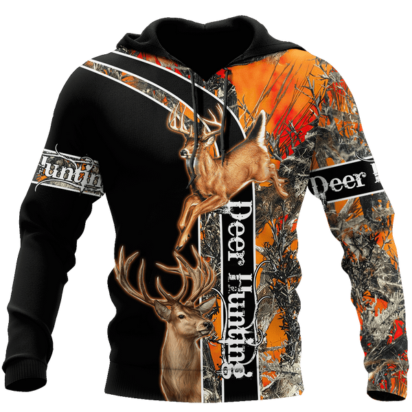 Max Corner Orange Deer Hunting Hoodie 3D Custom All Over Printed Shirts Gift For Hunter