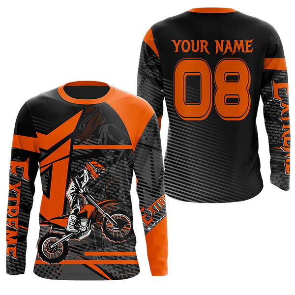Extreme MX jersey for men women custom dirt bike off-road UPF30+ orange Motocross racing shirt