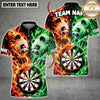 Maxcorners Darts Fire And Ice Furious Panda Mascot Target Board Graphic Multicolor Customized Name, Team Name 3D Shirts