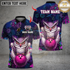 Maxcorners Bowling Owl Bowling With Pins Graffity Personalized Name, Team Name Unisex Shirt (4 Colors)