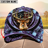 Maxcorners Premium The Best Of Flag Deer Arc Hunting Camouflage Pattern Multicolor Personalized Name 3D Cap