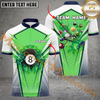 Maxcorners Billiard Ball 8 Enthusiasts Multicolor Options Personalized Name, Team Name 3D Polo Shirt