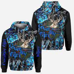Maxcorners Country Girl, Personalized Hunting All Over Shirt, Personalized 3D Hoodie For Hunting Lover 5 TU2611