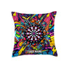 Maxcorners Darts Graffiti Explosion Target Art Multicolor Customized Name 3D Pillow