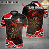 Maxcorners Darts Dragon With Dartboard Multicolor Customized Name, Team Name 3D Shirts