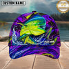 Maxcorners Fishing Neon Purple Splash Lure Personalized 3D Cap