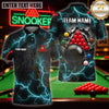 Maxcorners Pool Clothing Dynamic Lightning Strike Art Multicolor Customized Name 3D Shirt