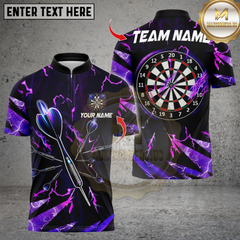 Maxcorners Darts Thunder Lightning Dartboard Multicolor Customized Name, Team Name 3D Shirts