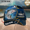 Maxcorners Fishing Hook Denim Personalized Name 3D Cap