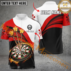 Maxcorners Darts Classic Mutilcolor Options Personalized Name, Team Name 3D Polo Shirt