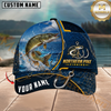 Maxcorners Fishing Hook Denim Personalized Name 3D Cap