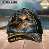Maxcorners Fishing Skull Fisherman and Lure Personalized 3D Cap