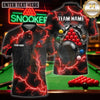 Maxcorners Pool Clothing Dynamic Lightning Strike Art Multicolor Customized Name 3D Shirt