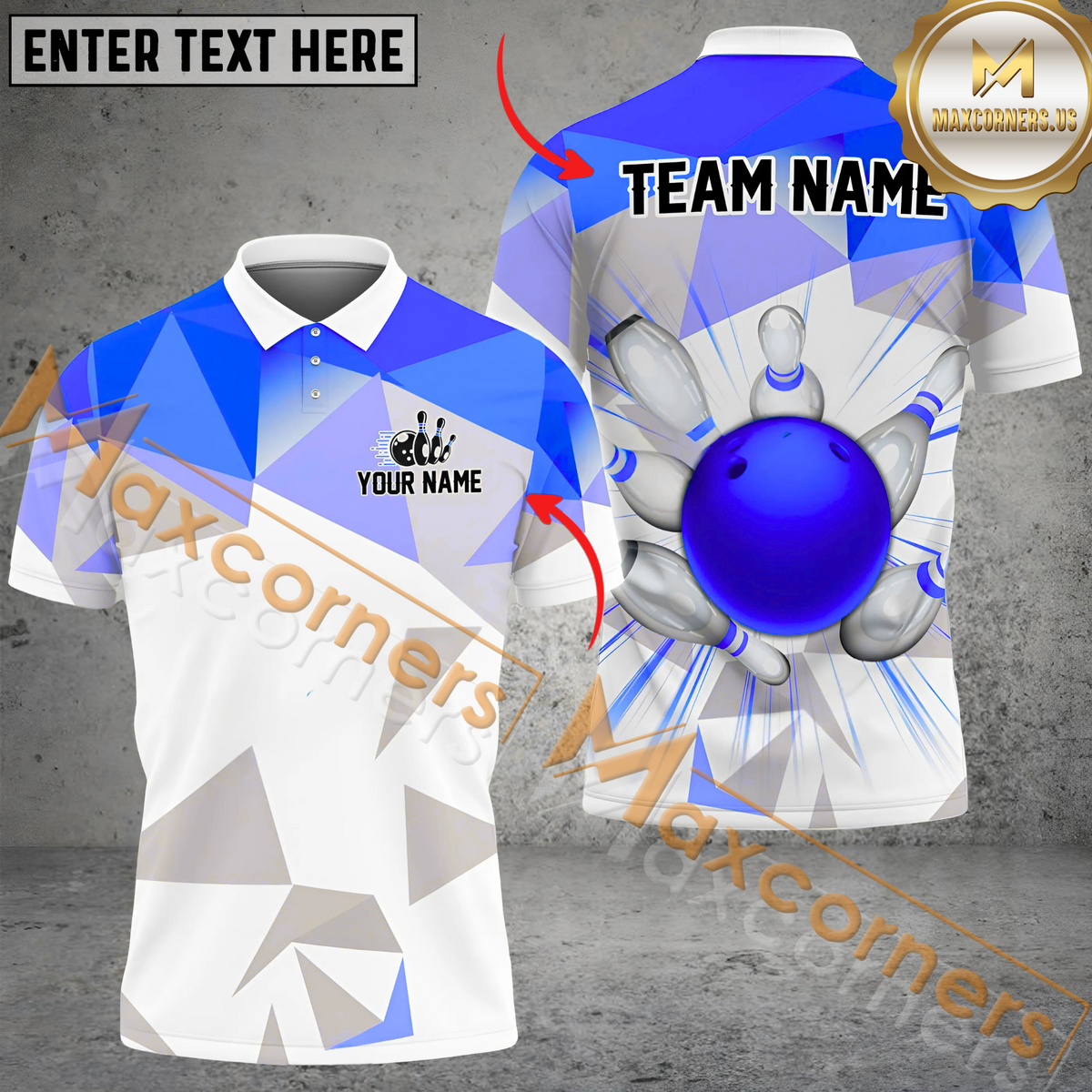 Maxcorners Move Out Da Way Bowling Jersey Multicolor Option Customized Name, Team Name 3D Polo Shirt