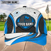 Maxcorners Golf Flag Badge Dynamic Wave Personalized Name 3D Cap (7 Colors)