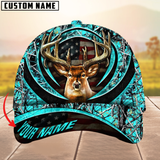 Maxcorners Premium The Best Of Flag Deer Arc Hunting Camouflage Pattern Multicolor Personalized Name 3D Cap