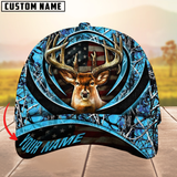 Maxcorners Premium The Best Of Flag Deer Arc Hunting Camouflage Pattern Multicolor Personalized Name 3D Cap