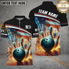 Maxcorners Digital Ball Us Flag Bowling Jersey Customized Name, Team Name 3D Polo Shirt