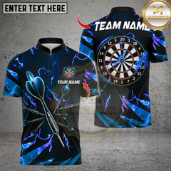 Maxcorners Darts Thunder Lightning Dartboard Multicolor Customized Name, Team Name 3D Shirts