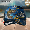 Maxcorners Fishing Hook Denim Personalized Name 3D Cap