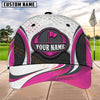Maxcorners Golf Flag Badge Dynamic Wave Personalized Name 3D Cap (7 Colors)