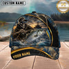 Maxcorners Fishing Skull Fisherman Personalized 3D Cap