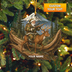 Maxcorners Hiking Santa, Home Decor, Christmas Ornament, Personalized Ornament