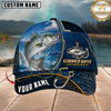 Maxcorners Fishing Hook Denim Personalized Name 3D Cap