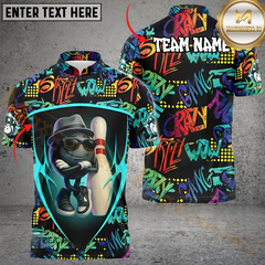 Maxcorners Street Style Funny Ball Bowling Jersey Multicolor Customized Name, Team Name 3D Shirts