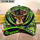 Maxcorners Premium The Best Of Flag Deer Arc Hunting Camouflage Pattern Multicolor Personalized Name 3D Cap